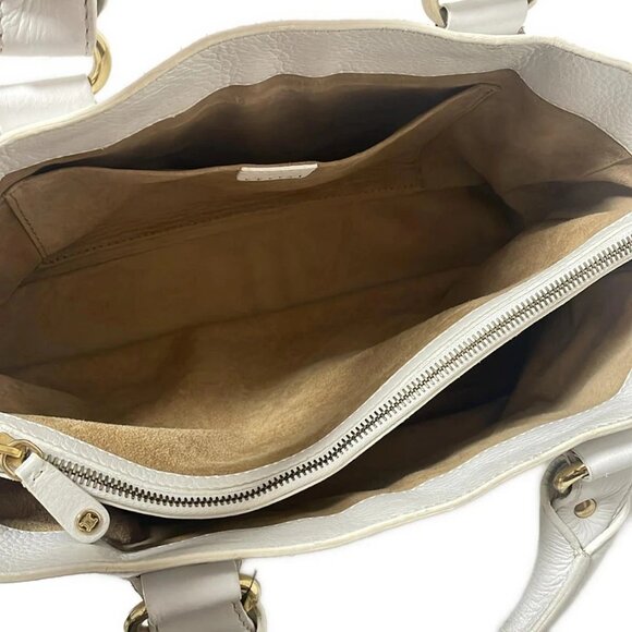 Auth CELINE Boogie Bag - White Leather Tote Bag - Picture 8 of 9